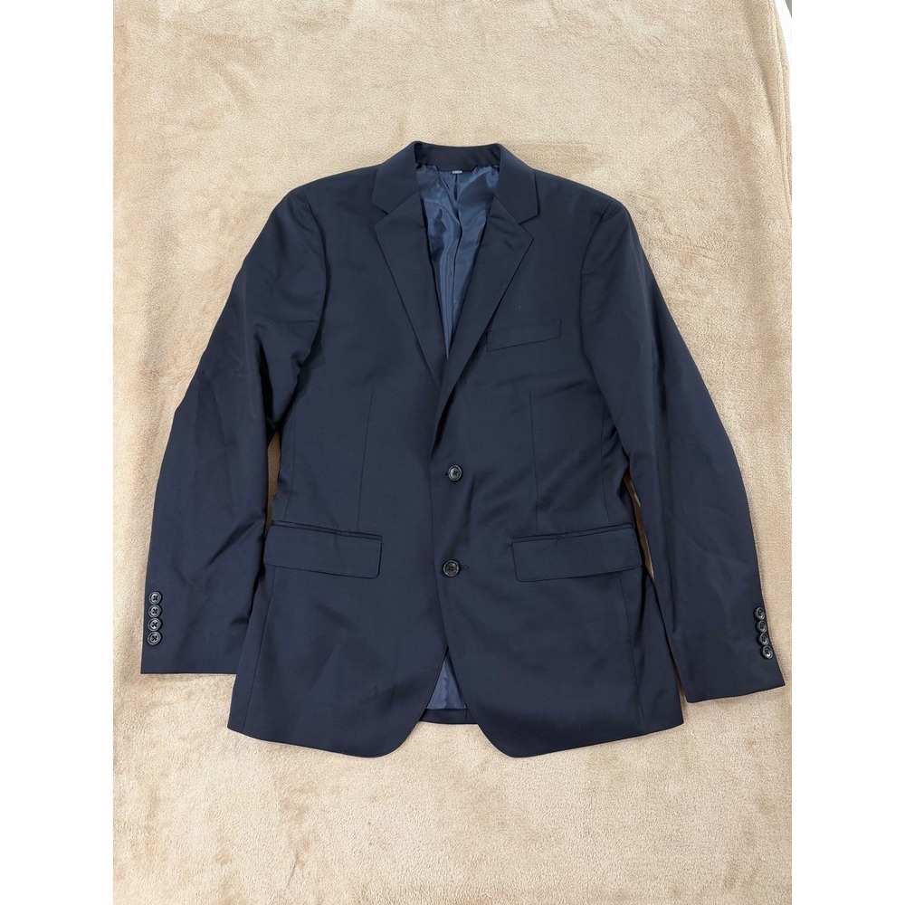 BONOBOS Slim Fit Wool Blazer Men's Size 38R 2‎ Button Navy Formal Business